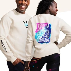 NEW Peloton x Hust Wilson Limited Edition White Pullover Sweatshirt Unisex Sz M